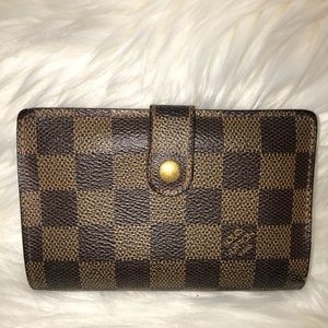 Louis Vuitton Damier Ebene Kisslock Wallet